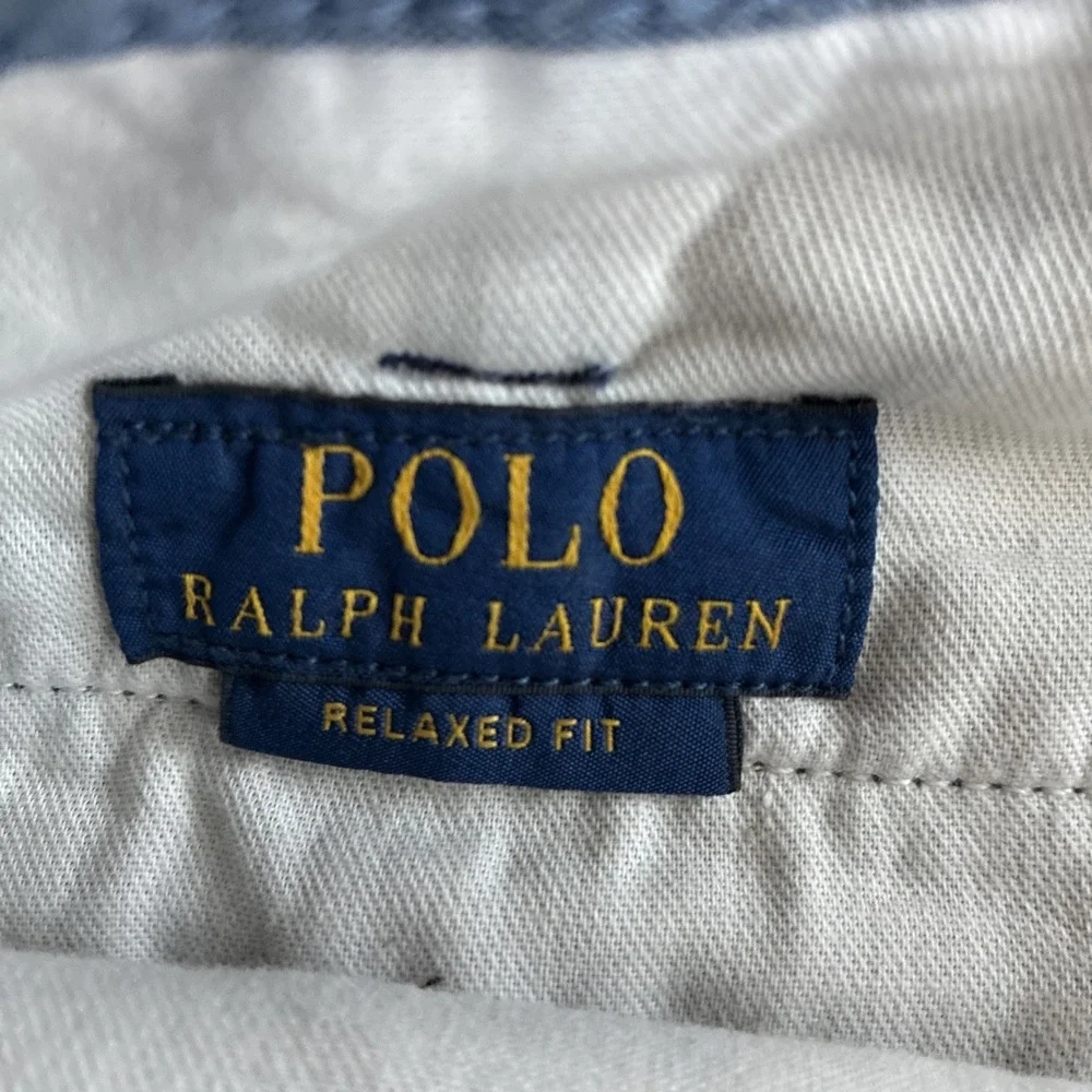 Polo Ralph Lauren Relaxed Fit Shorts Mens 36 Khaki Blue Cotton Chino Lot of 2